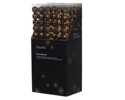Decoris Kerstballen polystyreen sh-m-glitter mix - afbeelding 2