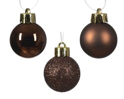Decoris Kerstballen polystyreen sh-m-glitter mix - afbeelding 3
