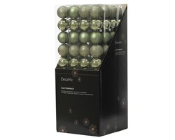Decoris Kerstballen polystyreen sh, mt, gl mix - afbeelding 2