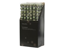 Decoris Kerstballen polystyreen sh, mt, gl mix - afbeelding 2