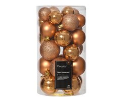 Decoris Kerstballen polystyreen sh-mt-gl mix - afbeelding 1