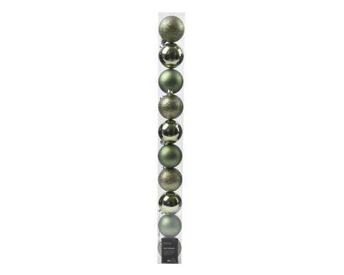 Decoris Kerstballen polystyreen sh, mt, gl mix - afbeelding 1