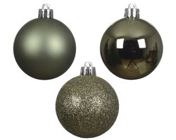 Decoris Kerstballen polystyreen sh, mt, gl mix - afbeelding 3
