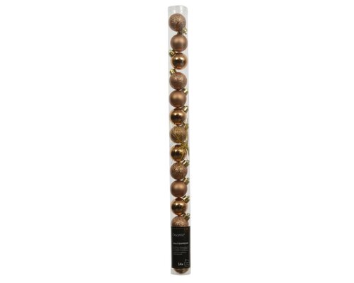 Decoris Kerstballen polystyreen sh-mt-gl mix - afbeelding 1