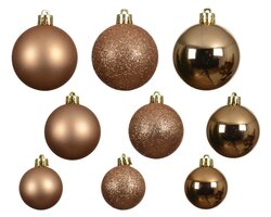 Decoris Kerstballen polystyreen sh-mt-gl mix - afbeelding 2