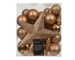 Decoris Kerstballen polystyreen sh-mt-gl mix - afbeelding 1