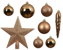 Decoris Kerstballen polystyreen sh-mt-gl mix - afbeelding 2