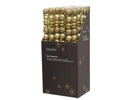 Decoris Kerstballen polystyreen shiny, glitter, matt mix - afbeelding 2