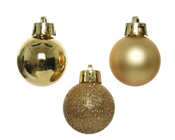 Decoris Kerstballen polystyreen shiny, glitter, matt mix - afbeelding 3