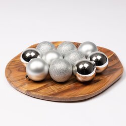 Decoris Kerstballen polystyreen shiny, matt, glitter mix - afbeelding 4
