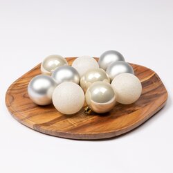Decoris Kerstballen polystyreen shiny, matt, glitter mix - afbeelding 3