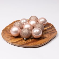 Decoris Kerstballen polystyreen shiny, matt, glitter mix - afbeelding 3