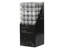 Decoris Kerstballen polystyreen shiny, matt, glitter mix - afbeelding 2