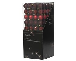 Decoris Kerstballen polystyreen shiny, matt, glitter mix - afbeelding 2