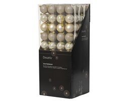 Decoris Kerstballen polystyreen shiny, matt, glitter mix - afbeelding 2