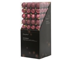 Decoris Kerstballen polystyreen shiny - matt - glitter mix - afbeelding 2