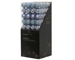 Decoris Kerstballen polystyreen shiny - matt - glitter mix - afbeelding 2