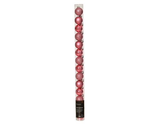 Decoris Kerstballen polystyreen shiny - matt - glitter mix - afbeelding 1