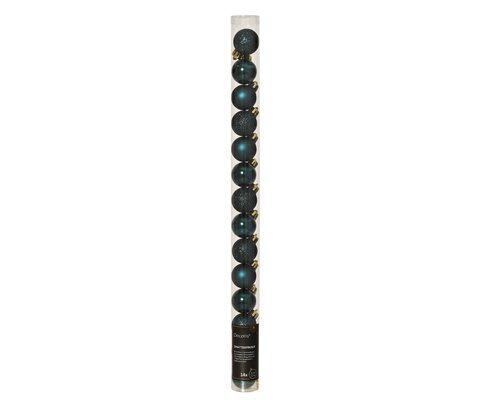 Decoris Kerstballen polystyreen shiny - matt - glitter mix - afbeelding 1