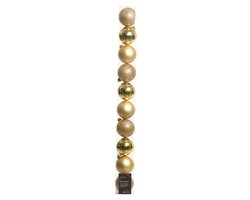 Decoris Kerstballen polystyreen shiny, matt, glitter mix - afbeelding 1