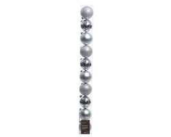 Decoris Kerstballen polystyreen shiny, matt, glitter mix - afbeelding 1