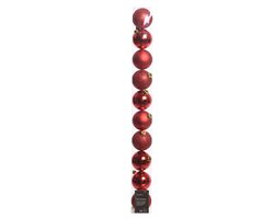 Decoris Kerstballen polystyreen shiny, matt, glitter mix - afbeelding 1