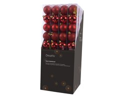 Decoris Kerstballen polystyreen shiny, matt, glitter mix - afbeelding 2
