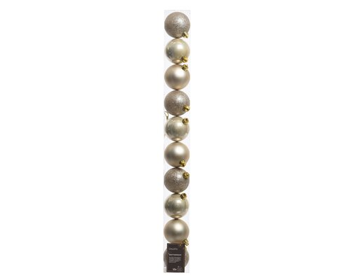 Decoris Kerstballen polystyreen shiny, matt, glitter mix - afbeelding 1