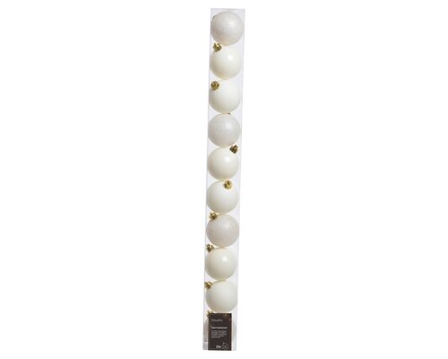 Decoris Kerstballen polystyreen shiny, matt, glitter mix - afbeelding 1