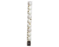 Decoris Kerstballen polystyreen shiny, matt, glitter mix - afbeelding 1