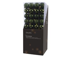 Decoris Kerstballen polystyreen shiny, matt, glitter mix - afbeelding 2