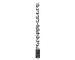 Decoris Kerstballen polystyreen shiny, matt, glitter mix - afbeelding 1
