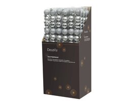 Decoris Kerstballen polystyreen shiny, matt, glitter mix - afbeelding 2