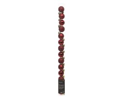 Decoris Kerstballen polystyreen shiny, matt, glitter mix - afbeelding 1
