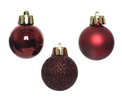 Decoris Kerstballen polystyreen shiny, matt, glitter mix - afbeelding 3