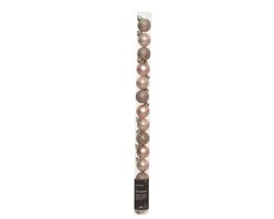 Decoris Kerstballen polystyreen shiny, matt, glitter mix - afbeelding 1