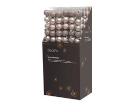 Decoris Kerstballen polystyreen shiny, matt, glitter mix - afbeelding 2