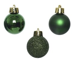 Decoris Kerstballen polystyreen shiny, matt, glitter mix - afbeelding 3