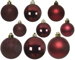 Decoris Kerstballen polystyreen shiny, matt, glitter mix - afbeelding 2