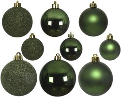 Decoris Kerstballen polystyreen shiny, matt, glitter mix - afbeelding 2