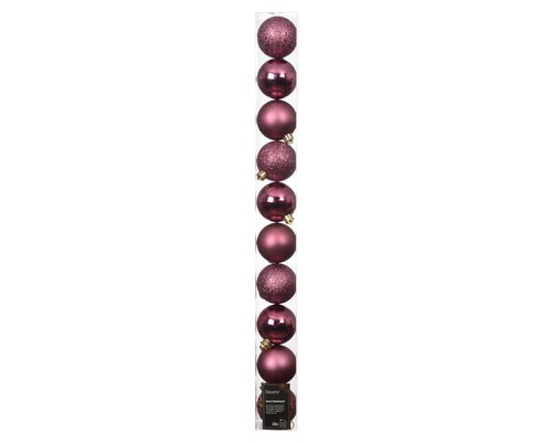 Decoris Kerstballen polystyreen shiny - matt - glitter mix - afbeelding 1