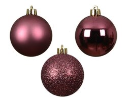 Decoris Kerstballen polystyreen shiny - matt - glitter mix - afbeelding 3