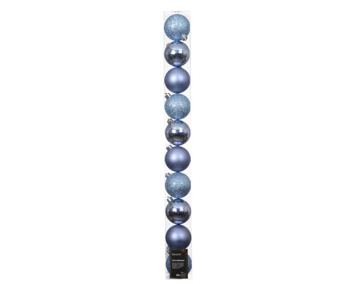 Decoris Kerstballen polystyreen shiny - matt - glitter mix - afbeelding 1