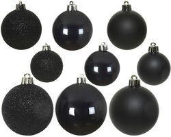 Decoris Kerstballen polystyreen shiny, matt, glitter mix - afbeelding 2