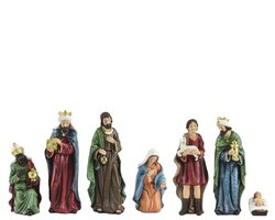 Decoris Kerstgroep polyresin maria, joseph, jezus, three kings and shepher painting