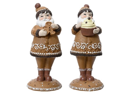 Decoris Kerstman polyresin 2ass