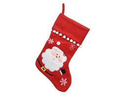 Decoris Kerstsok polyester pompoms 3ass L.40cm x W.25cm x H.1cm - afbeelding 2