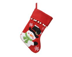 Decoris Kerstsok polyester pompoms 3ass L.40cm x W.25cm x H.1cm - afbeelding 4