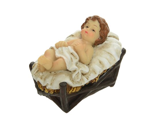 Decoris Kerststal polyresin st.baby painting