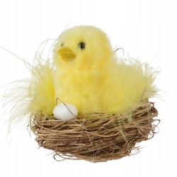 DECORIS Kip polyester d7h7cm geel